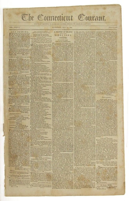 Item #59021 The Connecticut Courant. Vol. XXXIV. Number 1786