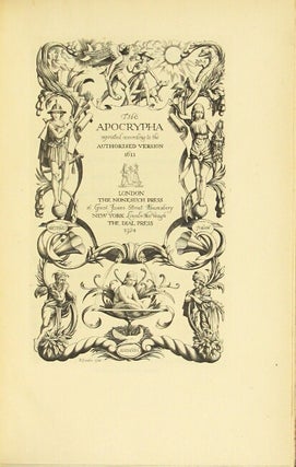 The apocrypha. Reprinted according to the authorized version of 1611