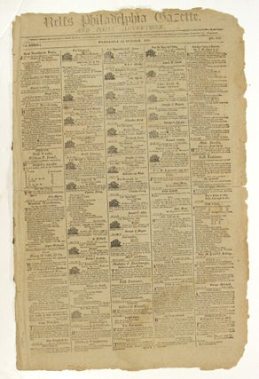 Item #59139 Relfs Philadelphia Gazette and Daily Advertiser. Vol. XXXIII. No. 8645