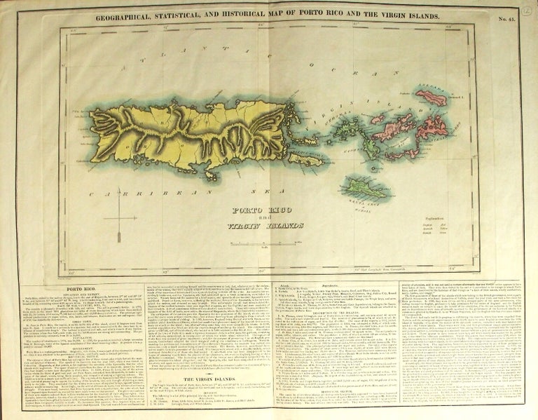 Item #59143 Geographical, statistical, and historical map of Porto Rico and the Virgin Islands