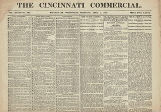 Item #59191 The Cincinnati Commercial. Vol. XXXVI - No. 205