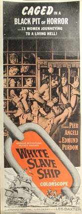 Item #59197 Caged in a black pit of horror ... 13 women journying to a living hell. American...