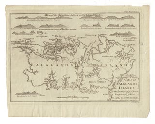 Item #59230 A map of the Falklands Islands in the latitude of 51o, 22' south, longitude 64o, 30'...