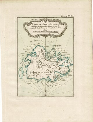 Item #59281 Carte de l'isle d'Antigue. Jacques Nicolas Bellin