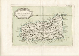 Item #59289 Carte de l'isle de Sainte Lucie. Jacques Nicolas Bellin