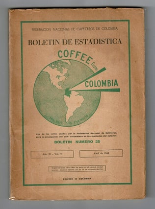 Item #59381 Boletin de estadistica organo de la Federacion Nacional de Cafeteros. Volumen V,...
