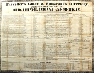 Item #59397 Traveller's guide & emigrant's directory, through the states of Ohio, Illinois,...
