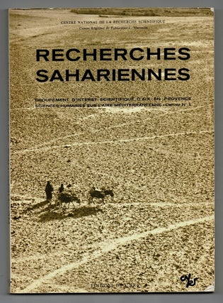 Item #59429 Recherches Sahariennes. Cahier No. 1 [all published?]. Camps, abriel