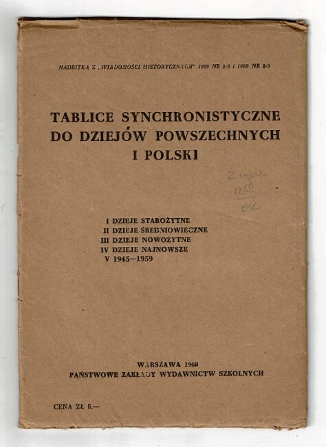 Item #59498 Tablice synchronistyczne do dziejow Powszechnych i Polski