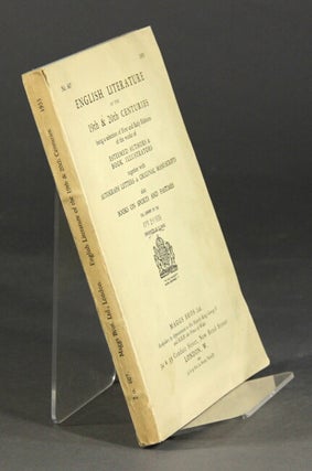 Item #59516 English literature of the 19th & 20th centuries being a selection of first and early...