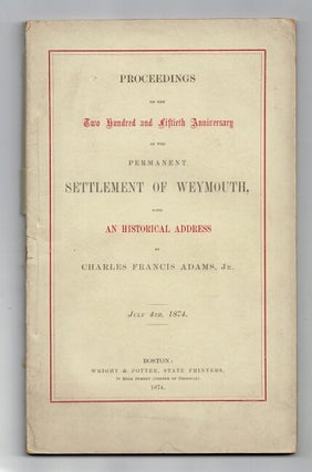 Item #59721 Proceedings on the two hundred and fiftieth anniversary of the permanent settlement...