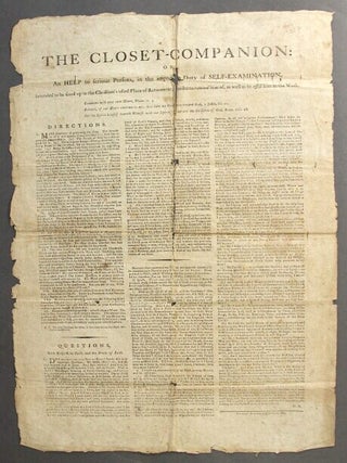 Item #59864 The closet companion, or, an help to serious persons, in the important duty of...