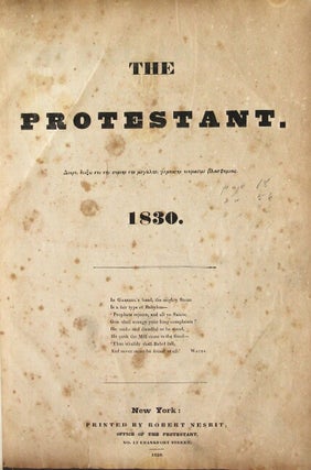The protestant. Nos 1-7, 12-13, 20-49