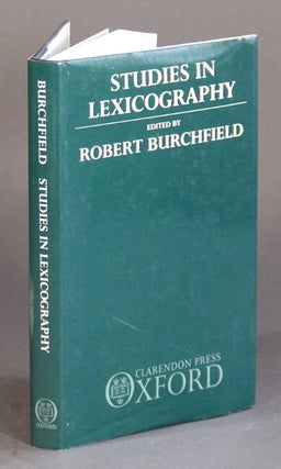 Item #60180 Studies in lexicography. Robert Burchfield, ed