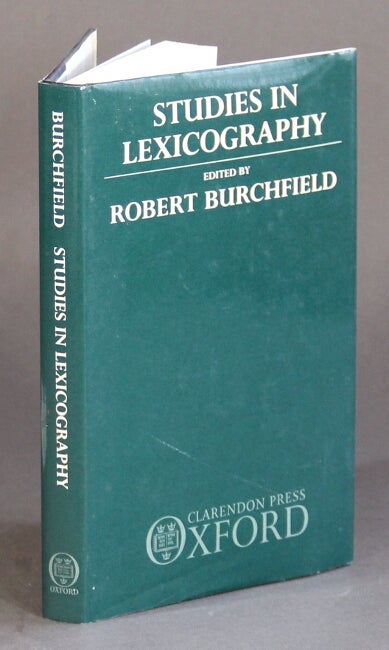 Item #60180 Studies in lexicography. Robert Burchfield, ed.