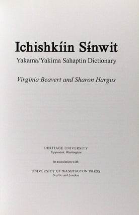 Ichishkíin sínwit. Yakama/Yakima Sahaptin dictionary