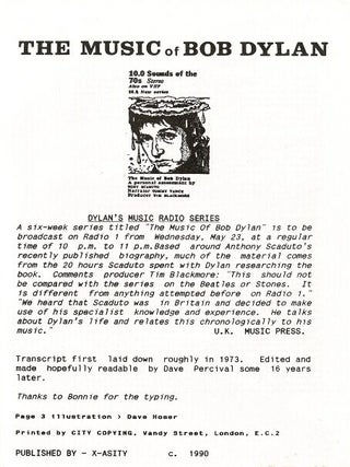 The music of Bob Dylan