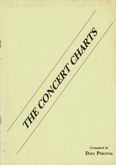 Item #60527 The concert charts. Dave Percival.