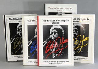 Item #60557 The fiddler now upspoke. A collection of Bob Dylan interviews, press conferences and...