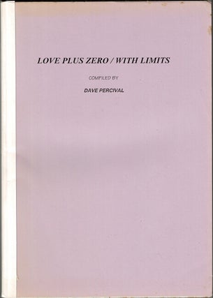 Item #60559 Love plus zero / with limits. Dave Percival