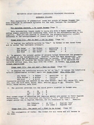 Seventh Army German language training program