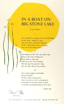 In a boat on Big Stone Lake / for Jack Maguire