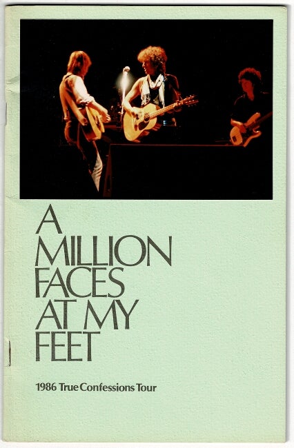 Item #60632 A million faces at my feet. 1986 True Confessions tour. Mitch Barth, Richard Hager.