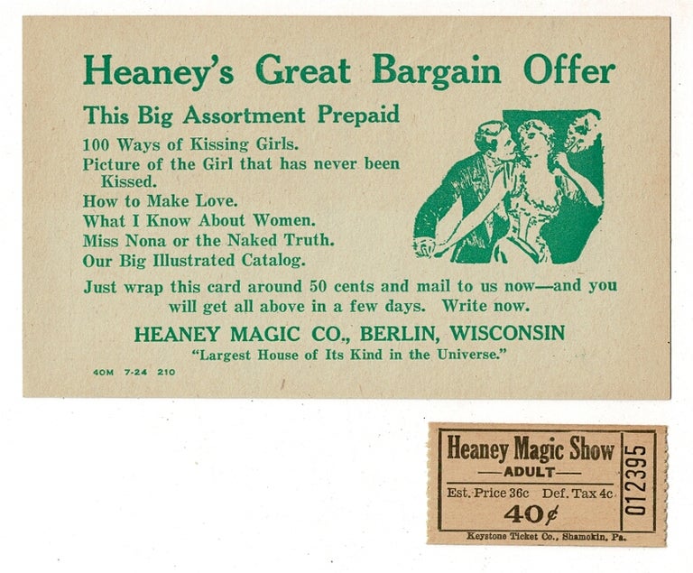 Item #60637 Heaney's great bargain offer. Gerald Heaney.