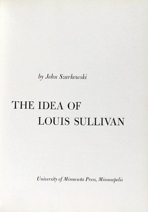 The idea of Louis Sullivan
