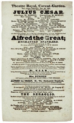 Item #60809 Theatre-Royal, Covent Garden. This present Friday, Nov. 23, 1827, will be acted...