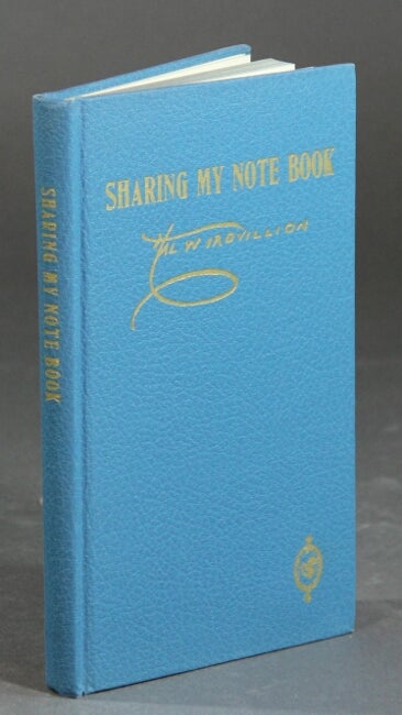 Item #6093 Sharing by note book. HAL W. TROVILLION.