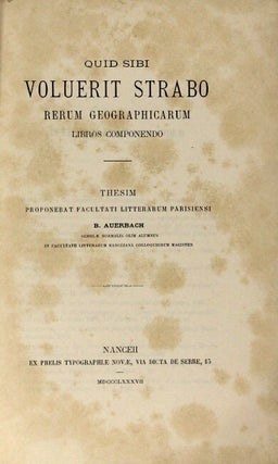 Quid sibi voluerit strabo rerum geographicarum libros componendo