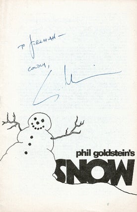 Item #61439 Phil Goldstein's SNOW [cover title]. Phil Goldstein