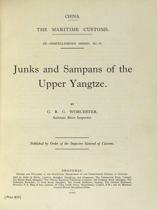 Junks and sampans of the upper Yangtze