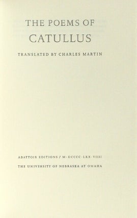 The poems ... translated by Charles Martin