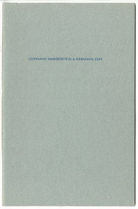 Item #61997 Laudatio for Hermann Zapf / In memoriam Giovanni Mardersteig. Giovanni Mardersteig,...