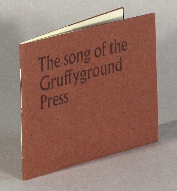 Item #62023 The song of the Gruffyground Press. Sebastian Carter.