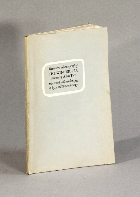 Item #62169 The winter sea. A book of poems. Allen Tate.
