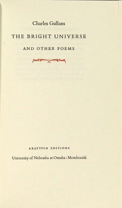 The bright universe and other poems