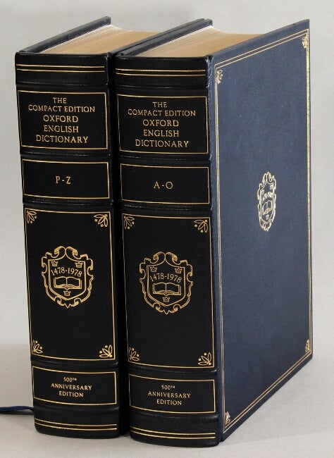 Item #62325 The compact edition of the Oxford English Dictionary. Complete text reproduced micrographically