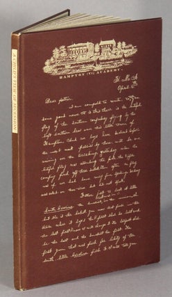 Item #62341 A child's view of secession. Letters from James S. Barret to his father. Edited by...