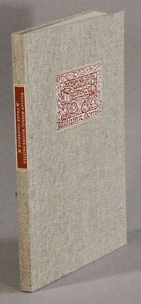 Item #62352 William Morris: master-printer. A lecture given on the evening of November 27, 1896...