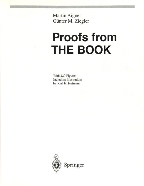 Proofs from the book by Martin Aigner Gunter M. Ziegler on Rulon Miller Books