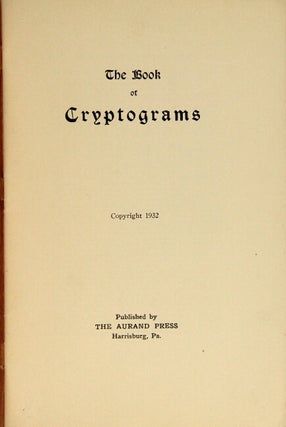 The book of cryptograms