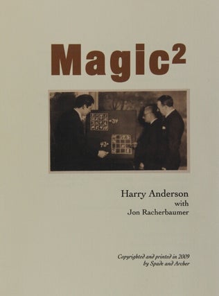 Item #62707 Magic Squared (Magic2). Harry Anderson, Jon Racherbaumer