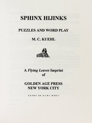 Sphinx hijinks, puzzles and word play