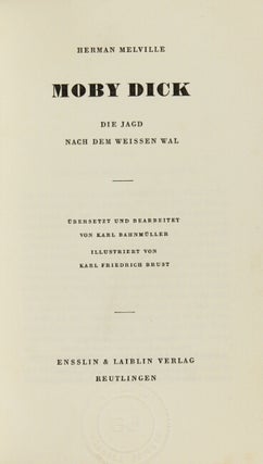 Moby Dick die jagd nach dem weissen wal. [Translated by Karl Bahnmuller. Illustrated by Karl Frederich Brust]