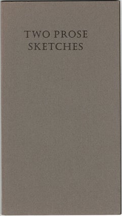 Item #62794 Two prose sketches. Introduction by Dana Gioia. Weldon Kees