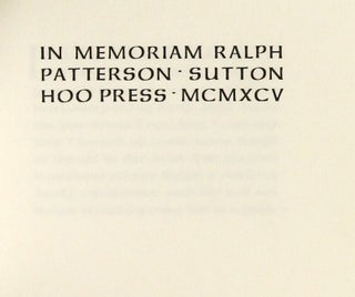 In memoriam Ralph Patterson