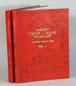 Item #62917 Sanskrit - Tibetan - English vocabulary ... New edition, enlarged & corrected by Anil...